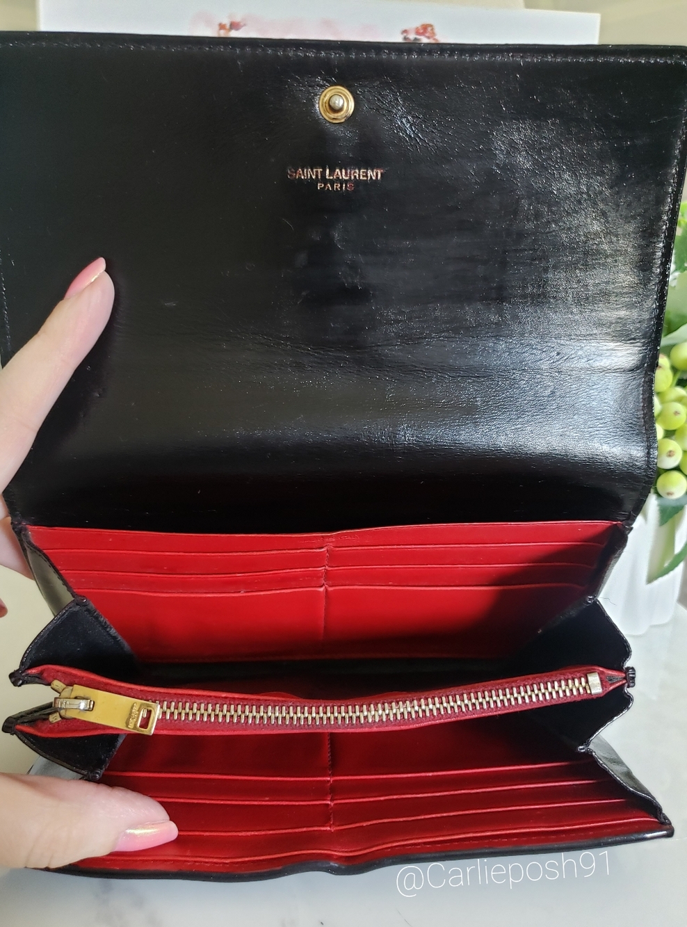 Authentic Pre-owned Yves Saint Laurent Cassandre Long Flap Wallet - Picture 7 of 16